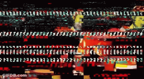 Computer Screen With Numbers And Letters F And F GIF