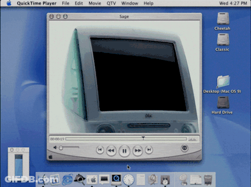 Computer Screen With QuickTime Player GIF