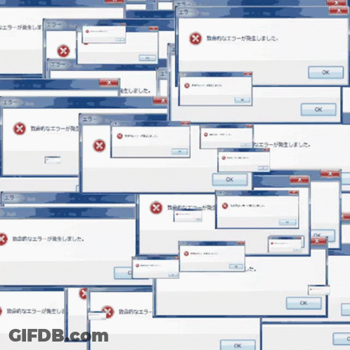 Computer Screens With Red X GIF