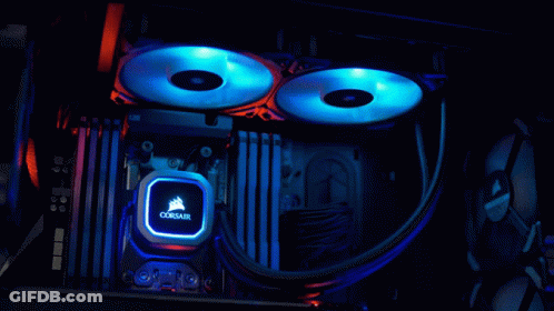 Computer With Corsair Motherboard GIF