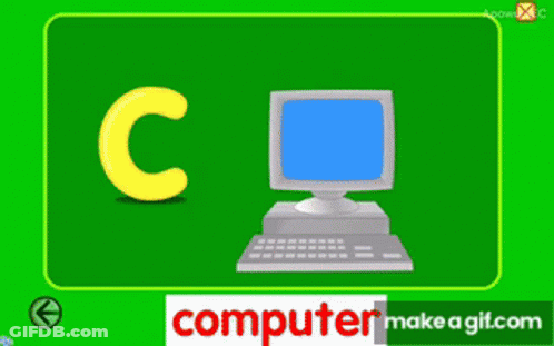 Computer With Gil.com On Green Screen GIF