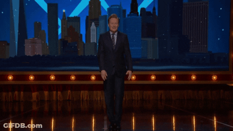 Conan O'Brien Thank You Bow On Stage GIF