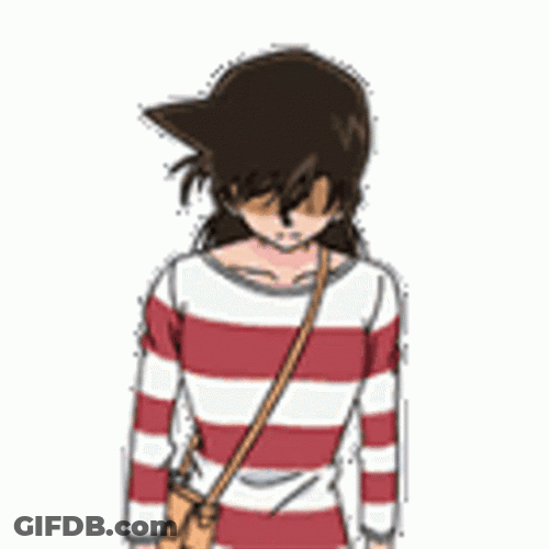 Conan Ran Mouri Being Really Angry GIF