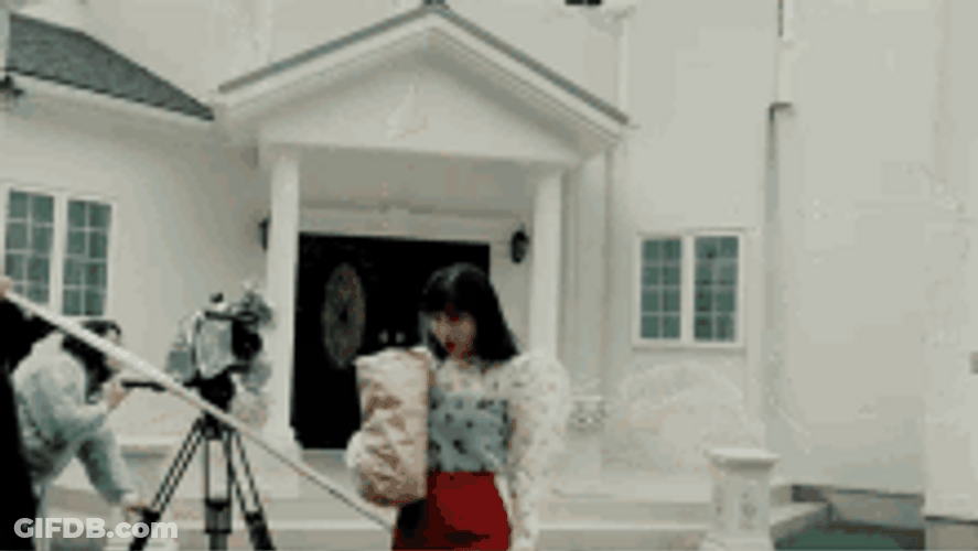 Conceited Woman Ignored People While Walking GIF