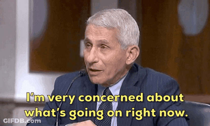 Concerned Anthony Fauci USA Medical Advisor GIF