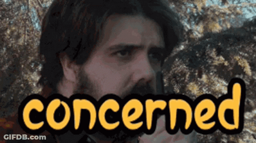 Concerned Bearded Man Radio Walkie Talkie GIF