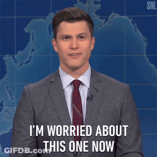 Concerned Colin Jost Saturday Night Live GIF