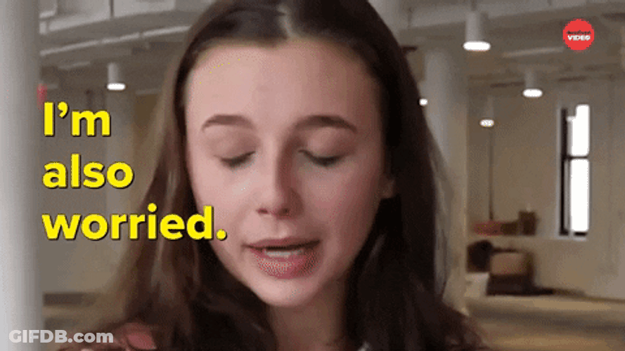 Concerned Emma Chamberlain Good Luck GIF
