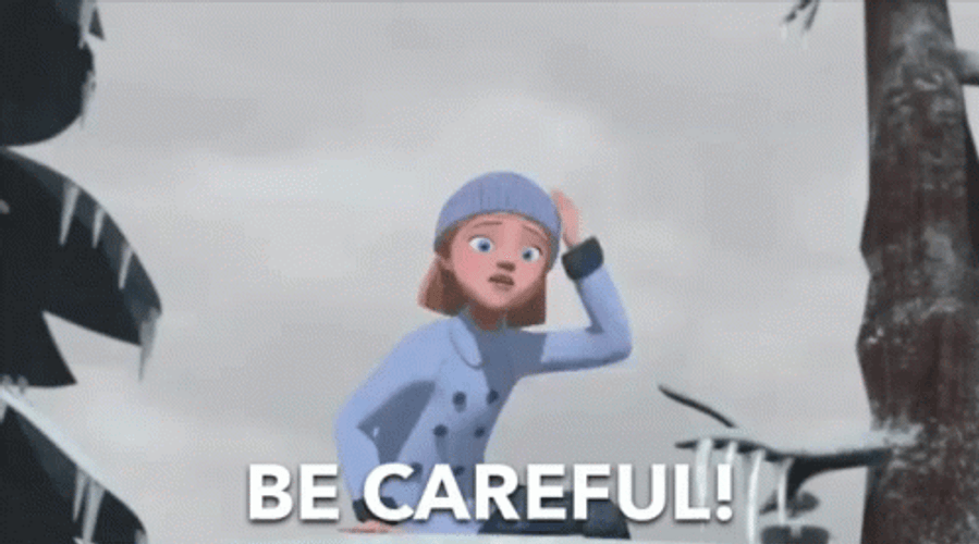 Concerned Kid Says Be Careful GIF