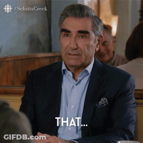 Concerned Schitt's Creek Eugene Levy GIF