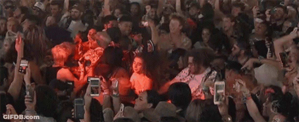 Concert Audience Getting Rowdy In Mosh Pit GIF