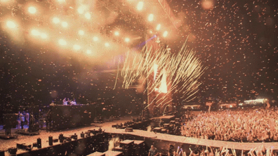 Concert Confetti Cannon GIF