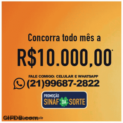 Concorra Todo Mes R$10,000 Poster GIF