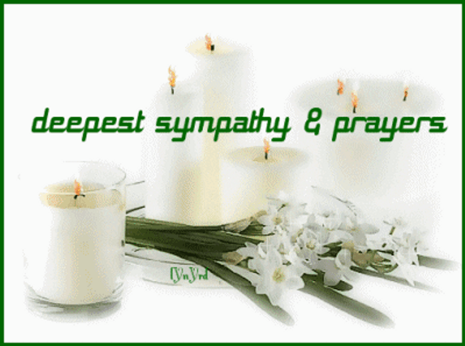 Condolence Deepest Sympathy And Prayers White GIF
