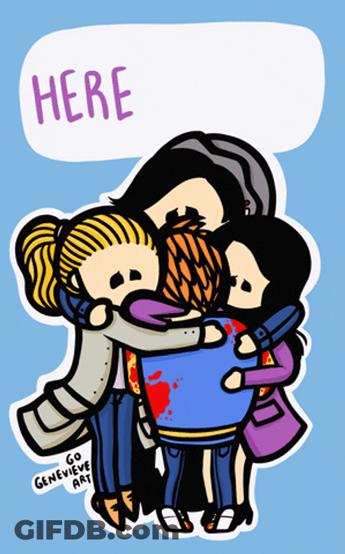 Condolences Animated Friends Hug GIF