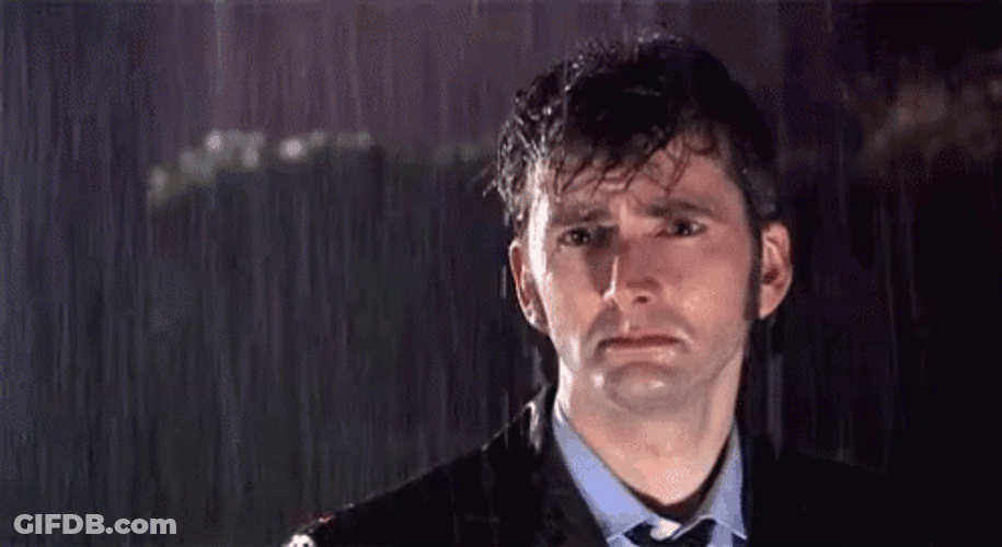 Condolences Sad Rain David Tennant GIF