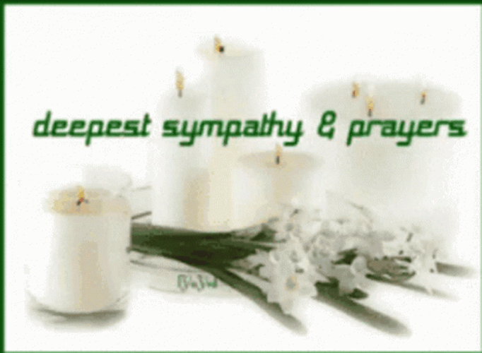 Condolences Sympathy Prayers White Candles GIF