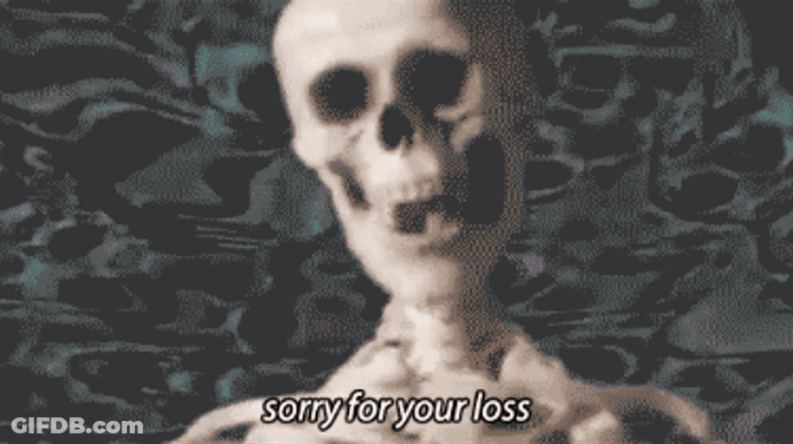 Condolences Trippy Skeleton Sunglasses GIF
