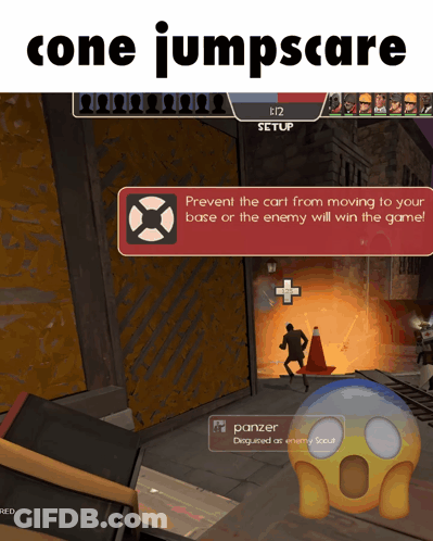 Cone Jumpscare Video Game Screenshot GIF