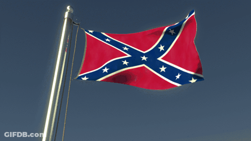 Confederate Flag Flying In Wind GIF