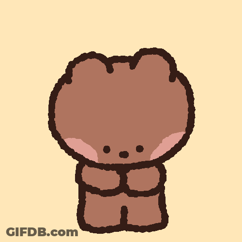 Confetti Adorable Brown Bear GIF