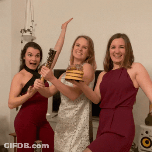 Confetti Cannon Girl Friends GIF
