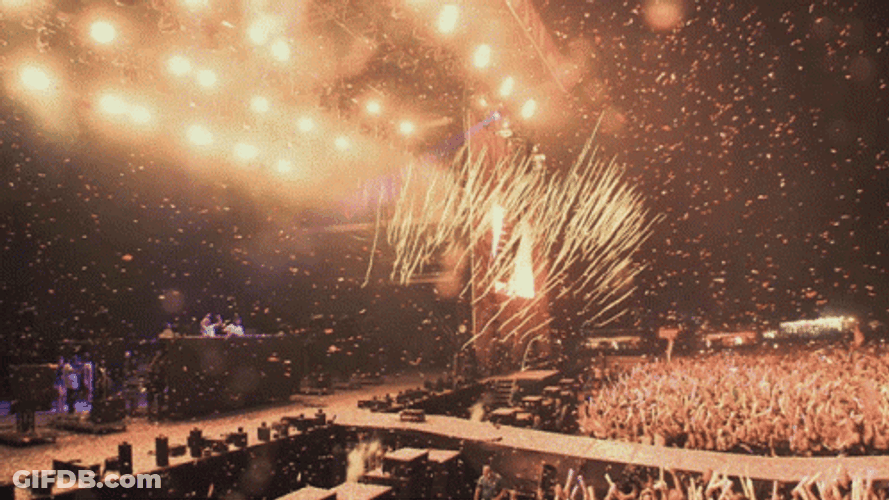 Confetti Cannon On The Concert GIF
