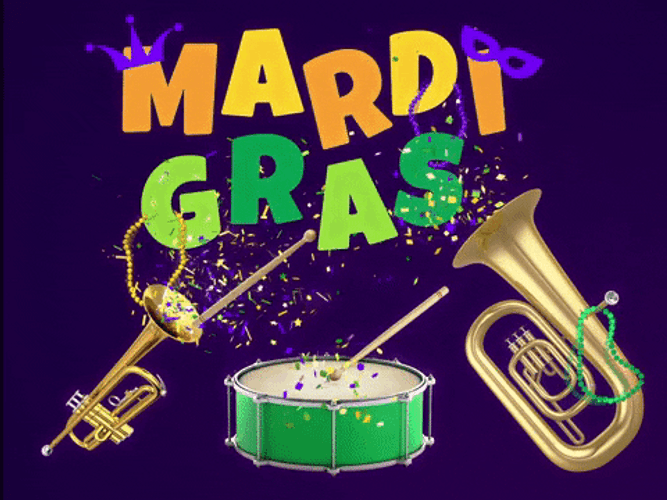 Confetti Mardigras Animation GIF