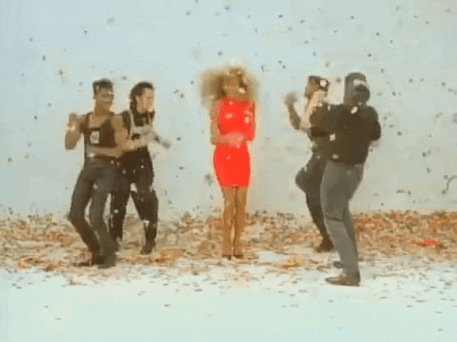 Confetti Whitney Houston Dancing GIF