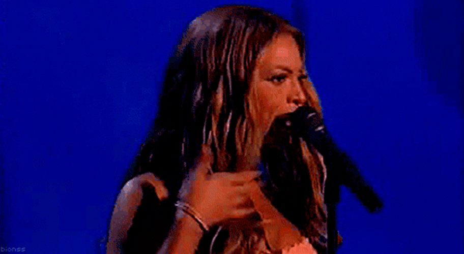 Confident Beyonce Hair Flip GIF
