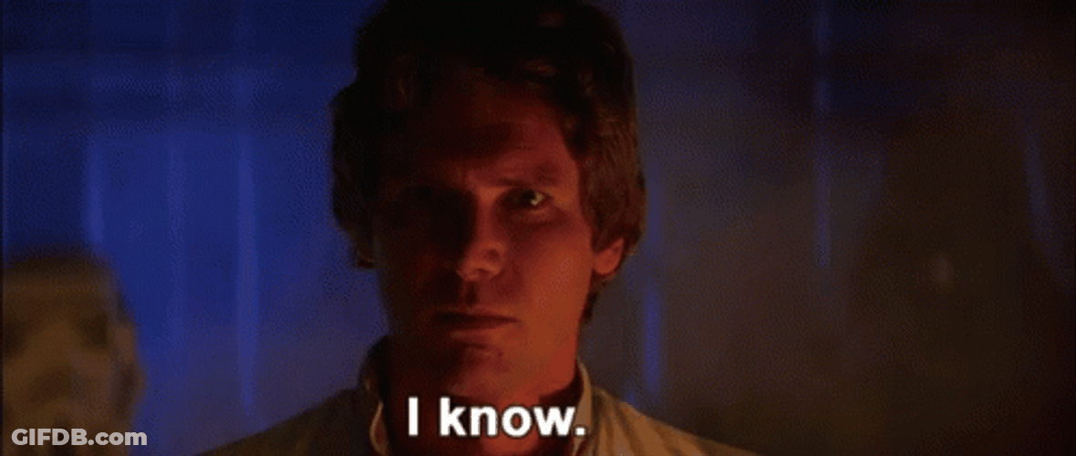 Confident Han Solo I Know GIF