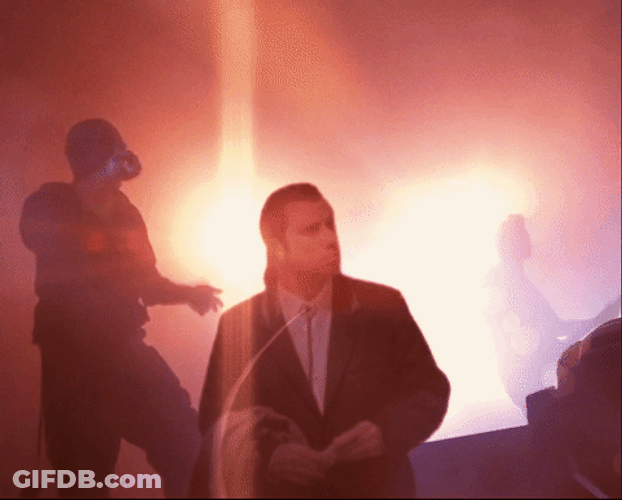 Confused Actor John Travolta Concert GIF
