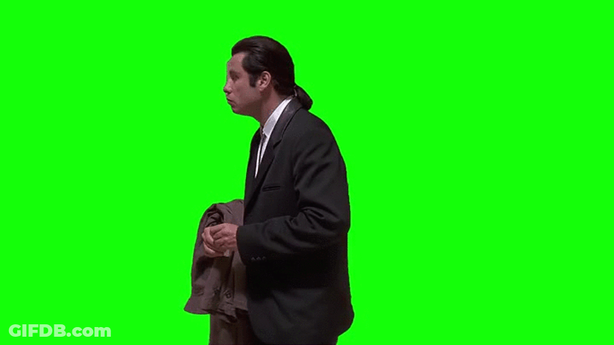 Confused Actor John Travolta Green Screen GIF