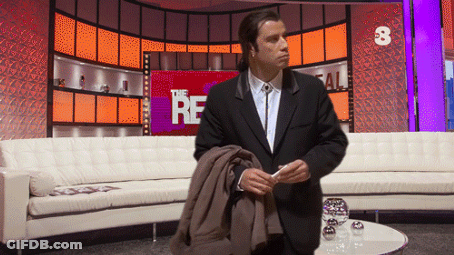 Confused Actor John Travolta Real Show GIF