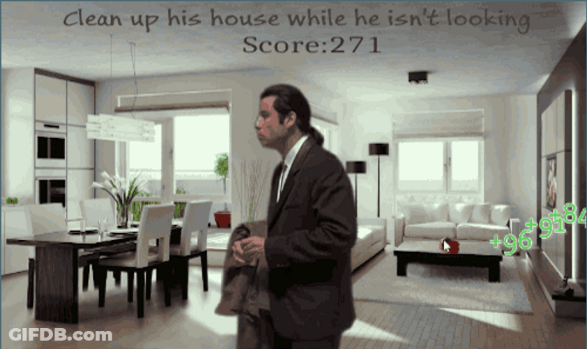 Confused Actor John Travolta Scores GIF