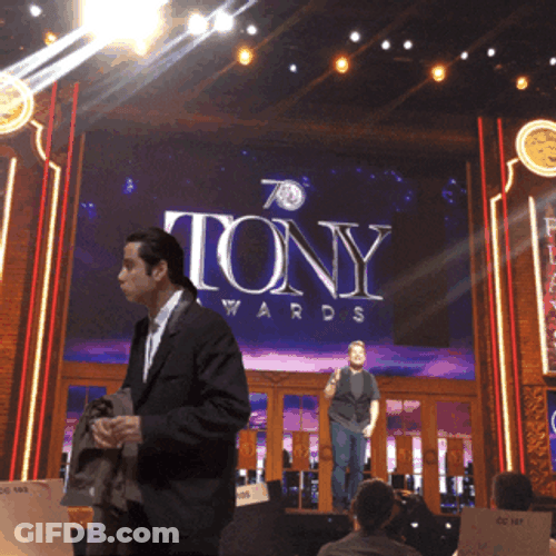 Confused Actor John Travolta Tony Awards GIF
