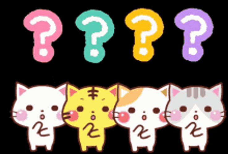 Confused Animated Cats Tilting Head GIF