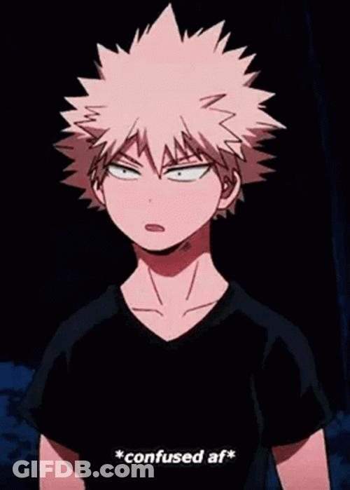 Confused Anime Bakugo GIF