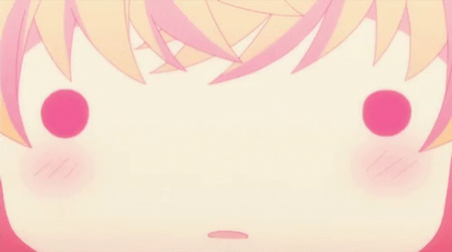 Confused Anime Blinking Chibi GIF