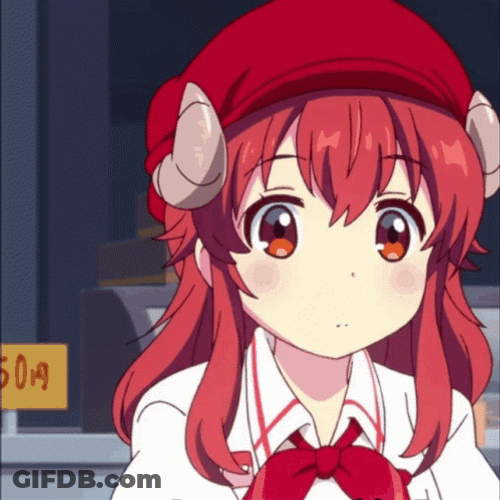 Confused Anime Demon Girl Next Door GIF