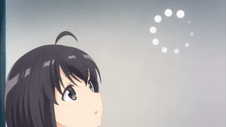 Confused Anime Kaede Honjo Loading Buff GIF