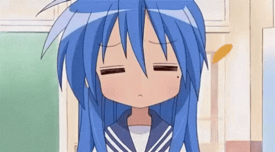 Confused Anime Konata Izumi GIF