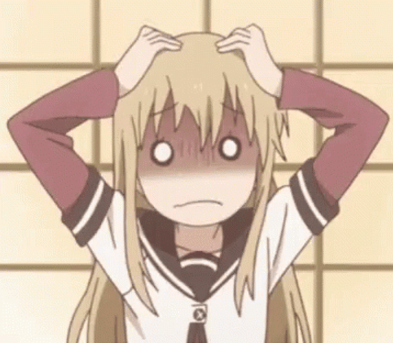 Confused Anime Kyoko Toshino GIF
