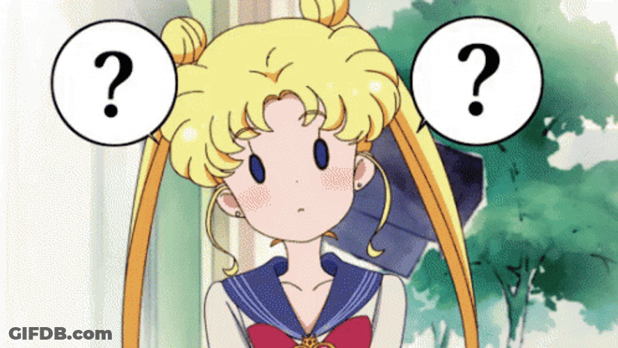 Confused Anime Sailor Moon Usagi GIF