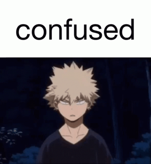 Confused Bakugou Anime GIF