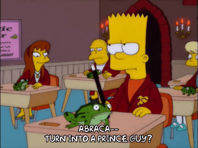 Confused Bart Simpson Magic Wand GIF