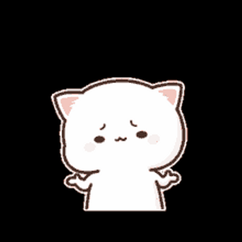 Confused Cartoon Cat Ears Moving GIF