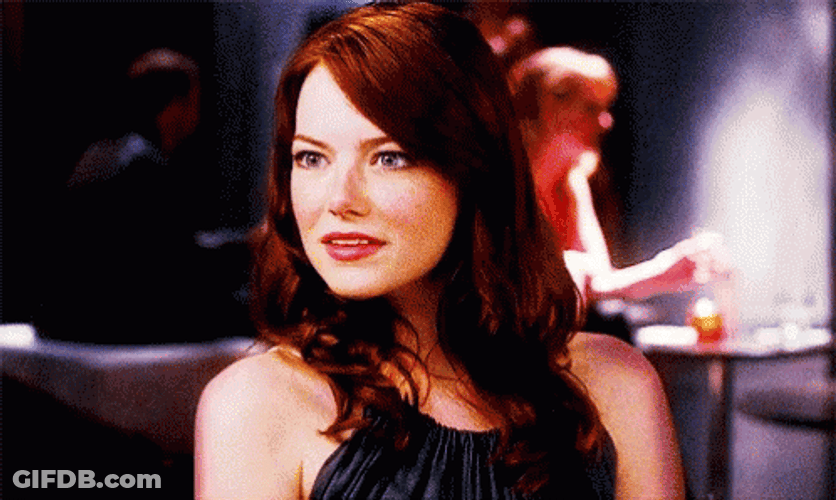 Confused Emma Stone Curious Gaze GIF