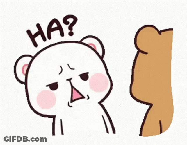 Confused Ha Milk Mocha Bear GIF