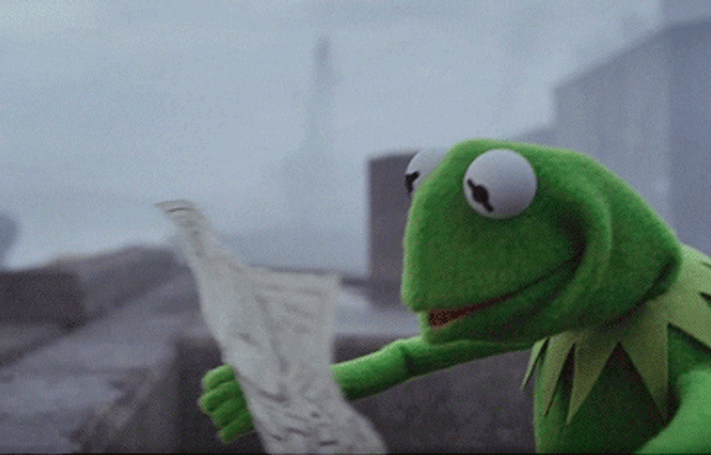 Confused Kermit The Frog Map GIF